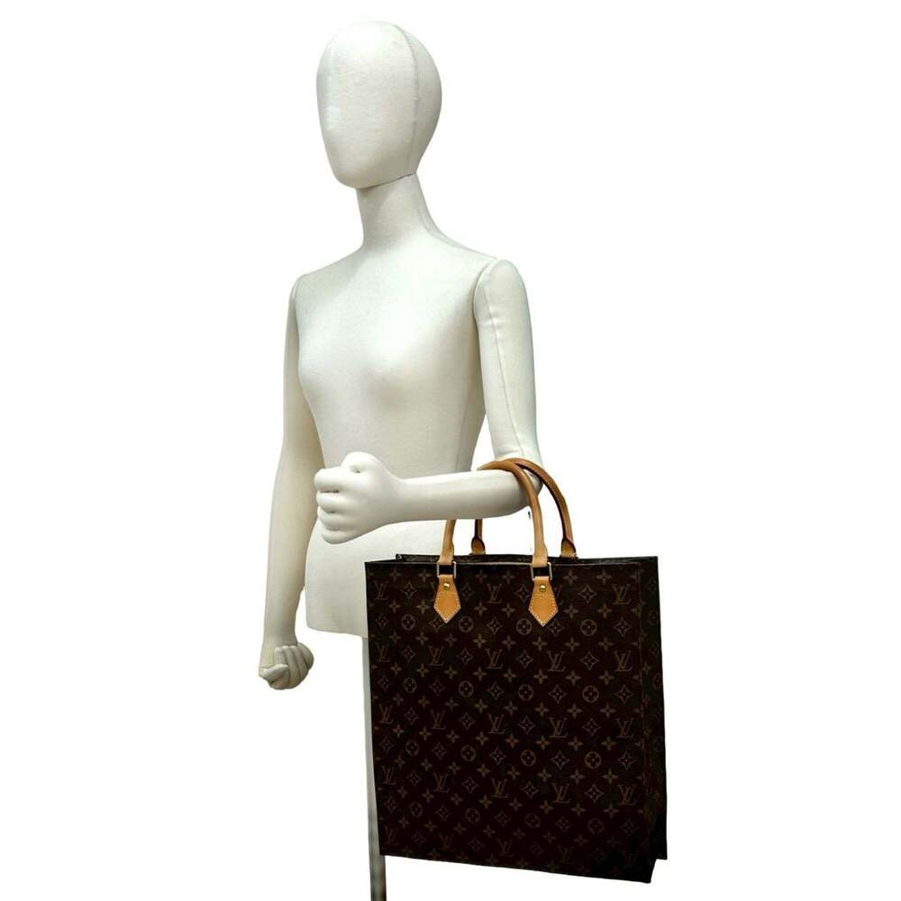 LOUIS VUITTON Authentic Brown Monogram Leather Tote Bag - Picture 2 of 10